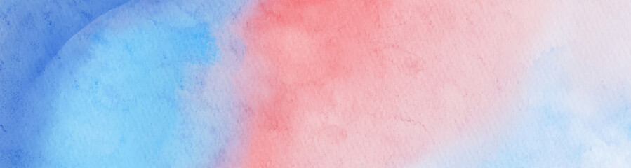 Abstract blue red watercolor paint background. Vector illustration