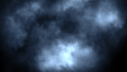 Obraz na płótnie Canvas Overlays fog isolated on black background. Paranormal blue mystic smoke, clouds for movie scenes.