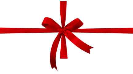 Beautiful gift bow red, exempted.