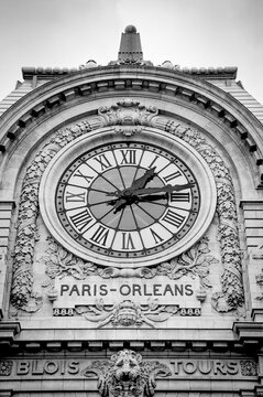 The clock on the Muse&eacute; d'Orsay in Paris, France.
