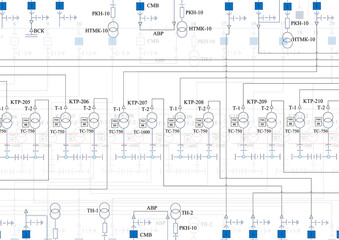 Electric wiring diagram for power