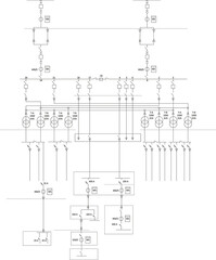 Electric wiring diagram for power