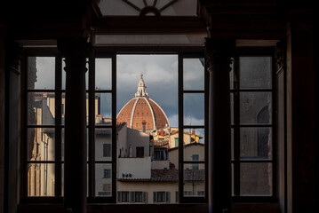View from the window of the dome of the Cathedral. Florence, Italy