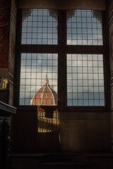 View from the window  of the dome of the Cathedral. 