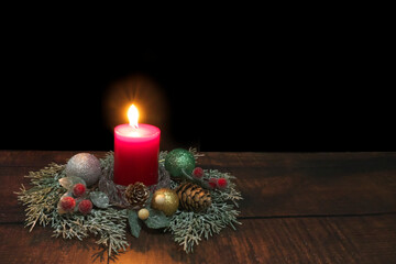 クリスマスキャンドルの背景素材