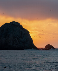 sunset on the beach