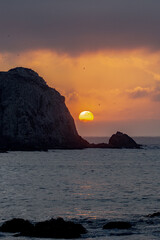 sunset on the beach