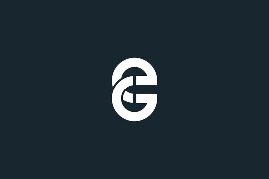 Abstract EG, GE, E, G Letters Logo Initial Based Monogram Icon Vector.