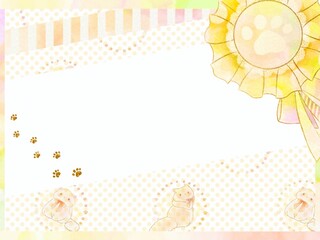 イラスト素材: 猫のデコレーションポストカード