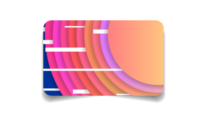 Abstract Color Bank Credit Card Template Layout Vector Design Style Isolated On White Background Concept