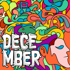 abstract illustration letter december