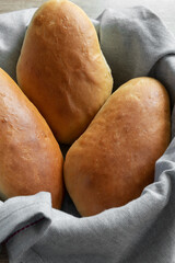 Homemade bread for hot dogs