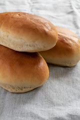 Homemade bread for hot dogs