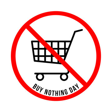 Buy nothing day sign icon