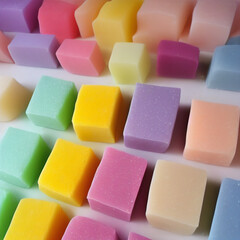 Colorful soap bars, handmade natural zero waste soap, spa and skincare small business idea, solid soap
