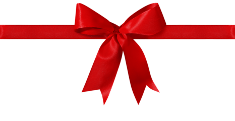 Beautiful gift bow red, exempted.