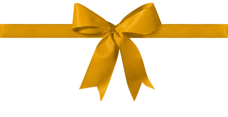 Beautiful gift bow yellow, gold, exempted.