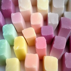 Colorful soap bars, handmade natural zero waste soap, spa and skincare small business idea, solid soap