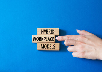 Begin new career symbol. Concept word Begin new career on wooden blocks. Businessman hand. Beautiful blue background. Business and Begin new career concept. Copy space