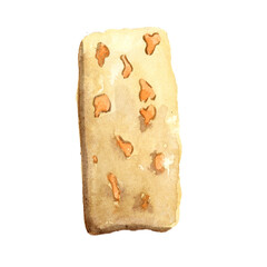 Cookie watercolor food illustration isolated on white background