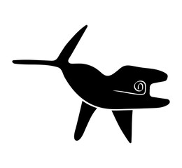Geoglyph of the killer whale from Nazca - vector illustration
