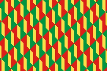 Geometric pattern in the colors of the national flag of Republic of the Congo. The colors of Republic of the Congo.