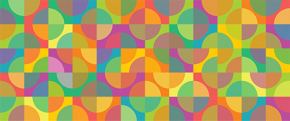 Colorful geometric seamless pattern. Vector illustration.