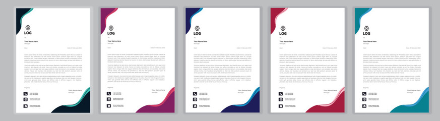 Professional Letterhead Template Set corporate modern letterhead design template with creative modern letter head design template for your project. letterhead, letter head, Business letterhead design