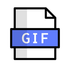 GIF file icon in Graphics Interchange Format. Vector.