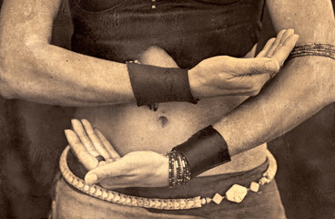 The shamanic Hands of a wild priestess. 