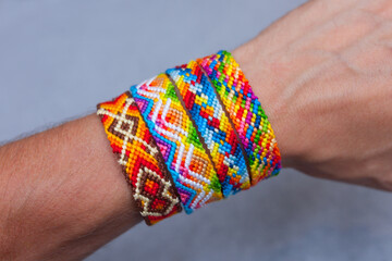 Friendship bracelets with beautiful and joyful colors
