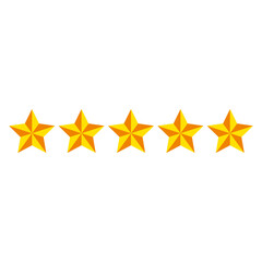 golden star icon in trendy flat design