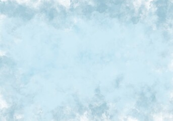 Christmas Watercolor background. fog and cloud texture. winter blue and snowing, snowflake new year festival background concept, hand drawn illustration.	