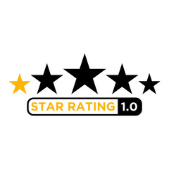 star rating icon vector logo template