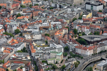 Fototapeta na wymiar Luftbild Friedrich-Wilhelm-Platz Braunschweig