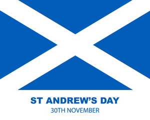 St. Andrew's day - National holiday in Scotland. Template for invitation, poster, flyer, banner, flag of Scotland. Vector illustration