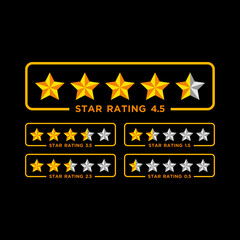 star rating icon vector logo template