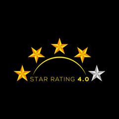 star rating icon vector logo template