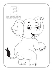 Happy Baby Elephant Coloring Pages