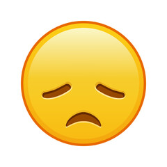 Fototapeta premium Disappointed face Large size of yellow emoji smile