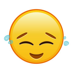 Happy face with tears Large size of yellow emoji smile