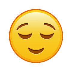 Slightly smiling face Large size of yellow emoji smile