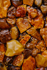 Abstract texture and background of amber stone.