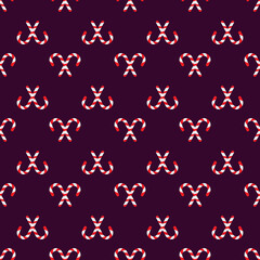 Colorful vector seamless pattern of red lollipops for placards, textile, wallpapers, postcards