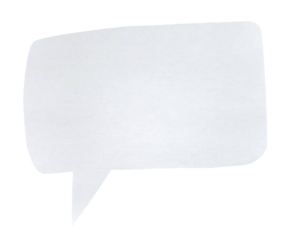 Paper bubble text in rectangle shape. Bubble speech in white crumpled paper texture.