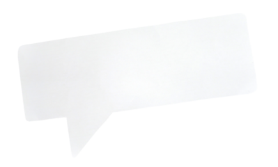 Paper bubble text in rectangle shape. Bubble speech in white crumpled paper texture.