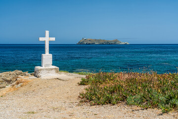 A beautiful view in the village of Tollare on a summer morning, near Ersa, in Cap Corse, Corsica, France.
