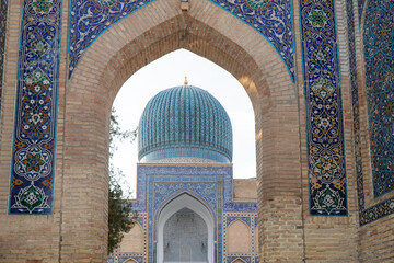 Uzbekistan Tiled, Mosaics and Ceramics Details Photo, Registan Square Samarkand, Uzbekistan 