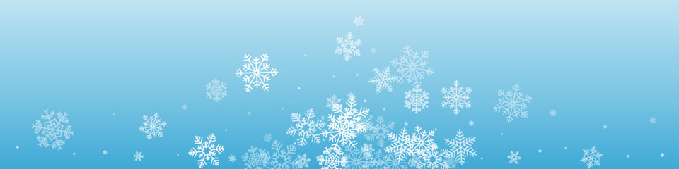 Silver Snowflake Vector Transparent Panoramic