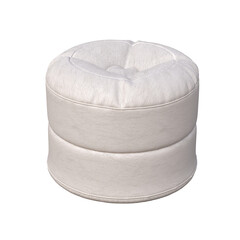 soft pouf isolate on a transparent background, interior furniture, 3D illustration, cg render